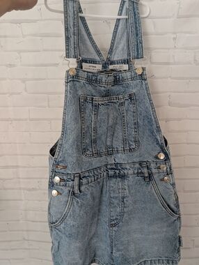 Cotton On Light Blue Denim Shortalls